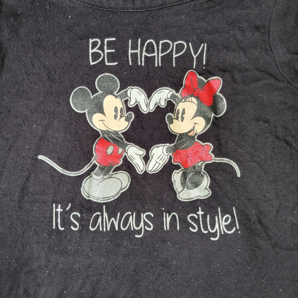 Baby Girls 2 pc Set Disney Minnie and Mickey Leopard Print Gray Black Red Bows - Picture 2 of 6